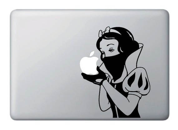 Screenshot of a MacBook with a sticker