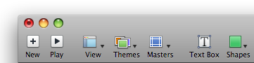 A toolbar in Apple's Keynote
