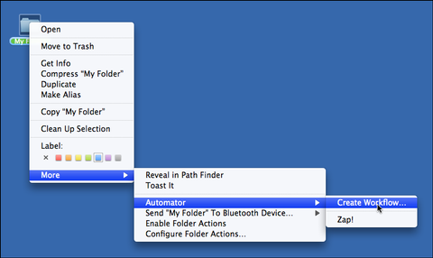 Sub-menus in OS X