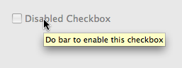 Disabled Checkbox with Tooltip