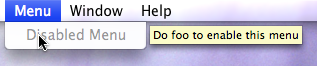 Disabled Menu with Tooltip