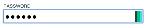 A password field with a color hash