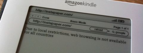 Instapaper doesn't work with the Kindle
