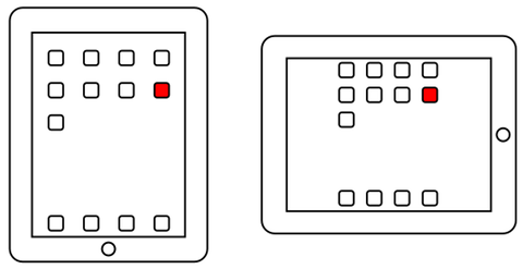 Rotating an iPad and preserving app arrangement