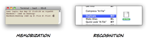 Memorization vs. Recognition