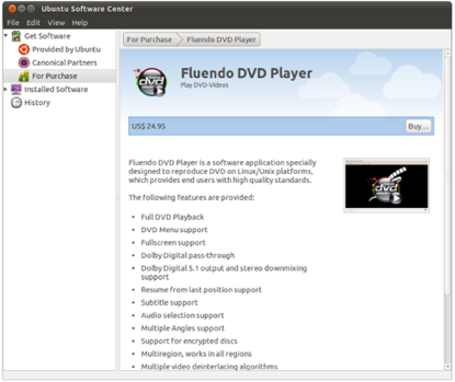 Ubuntu Software Center Screenshot