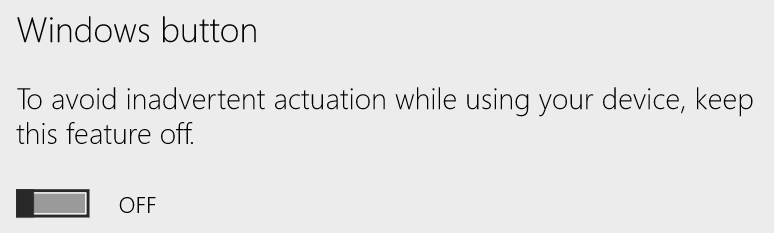 A toggle that turns off the Home button